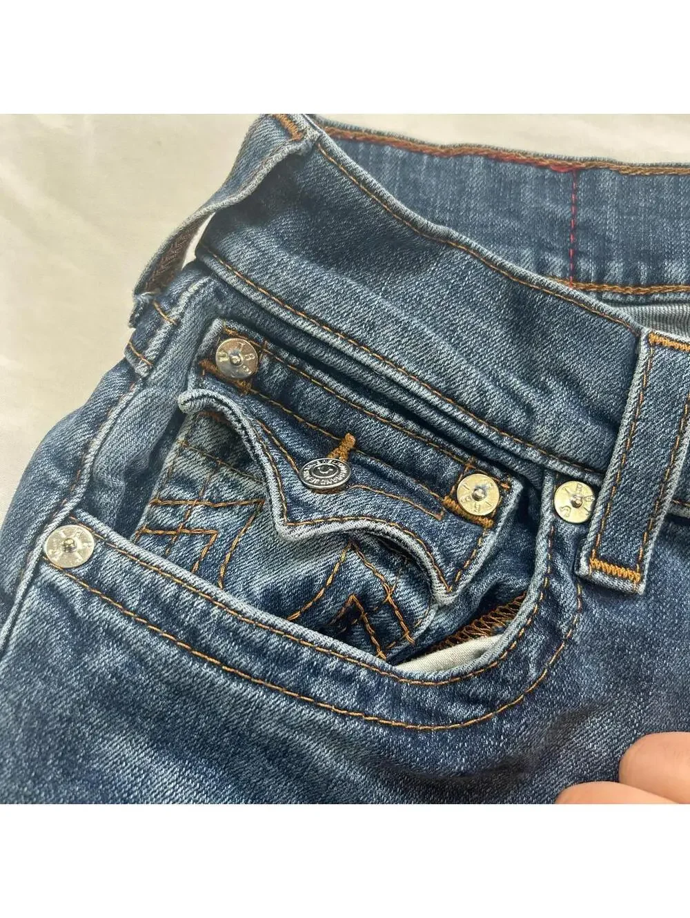 True Religion Women's Blue and Navy Jeans
